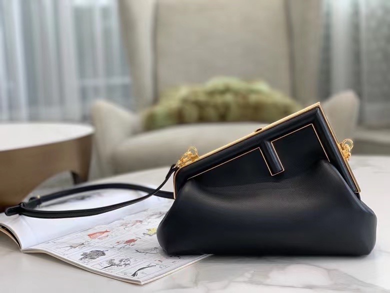 Fendi First Small Black leather Purse
