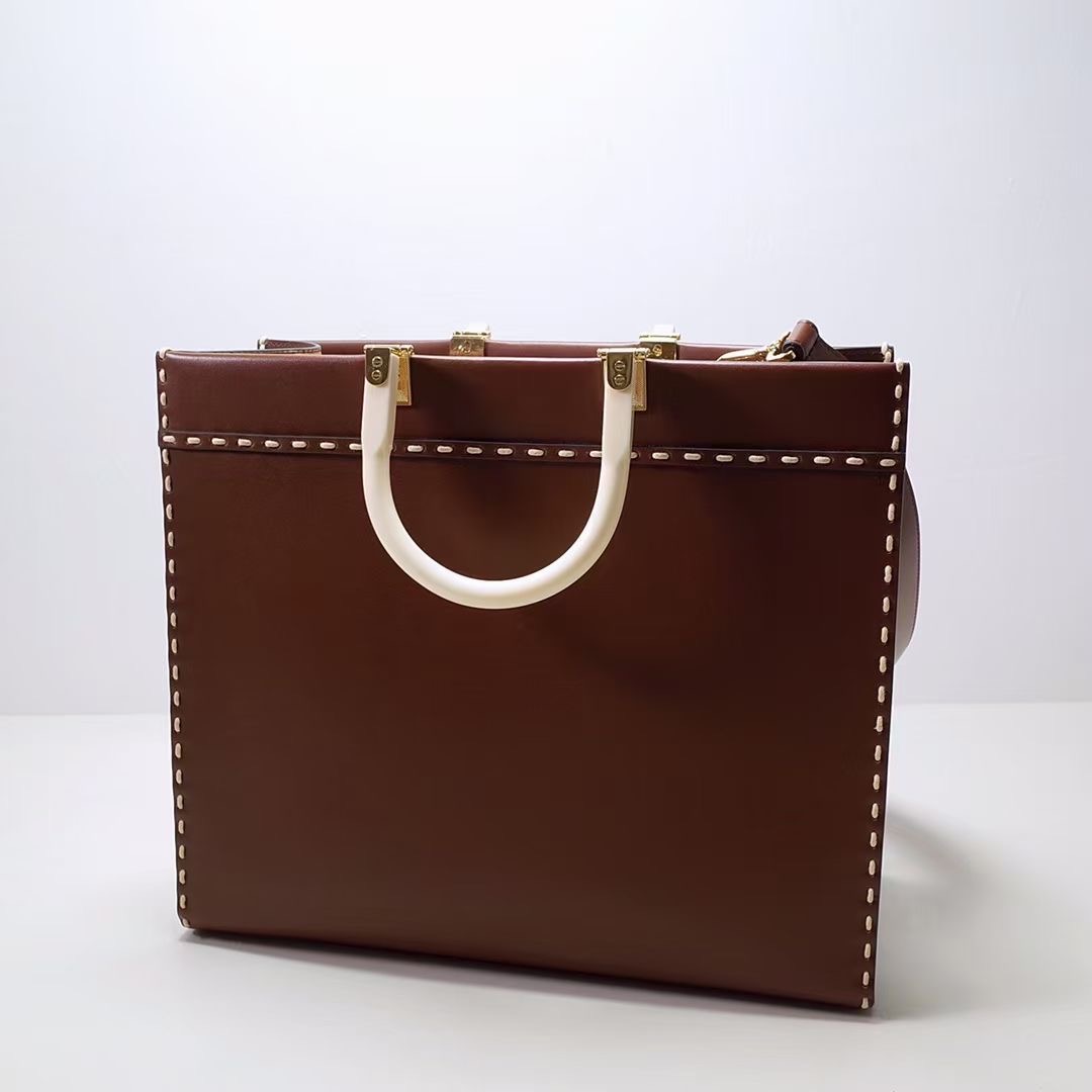 Fendi Sunshine Medium Dark Brown shopper purse - Image 4