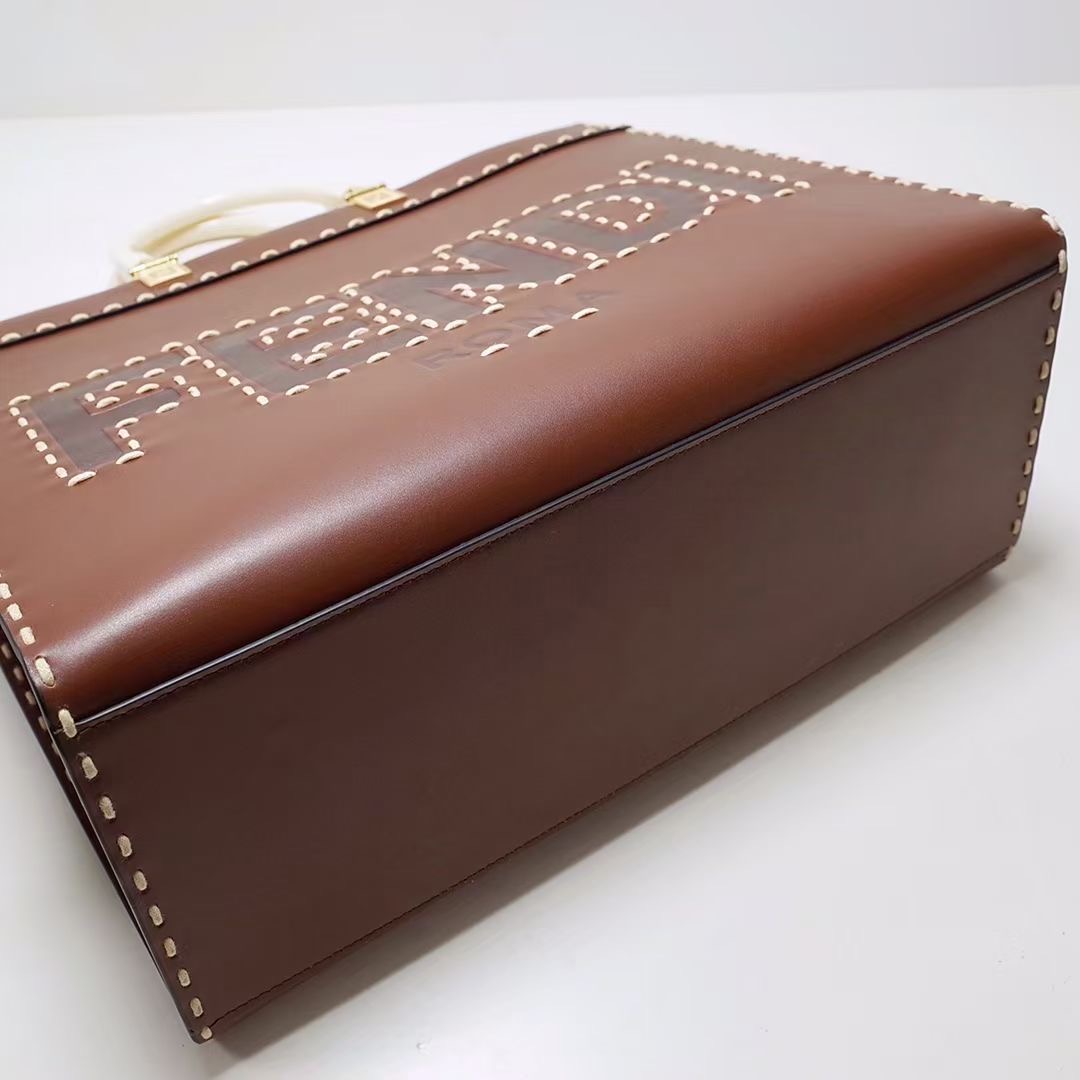 Fendi Sunshine Medium Dark Brown shopper purse - Image 5