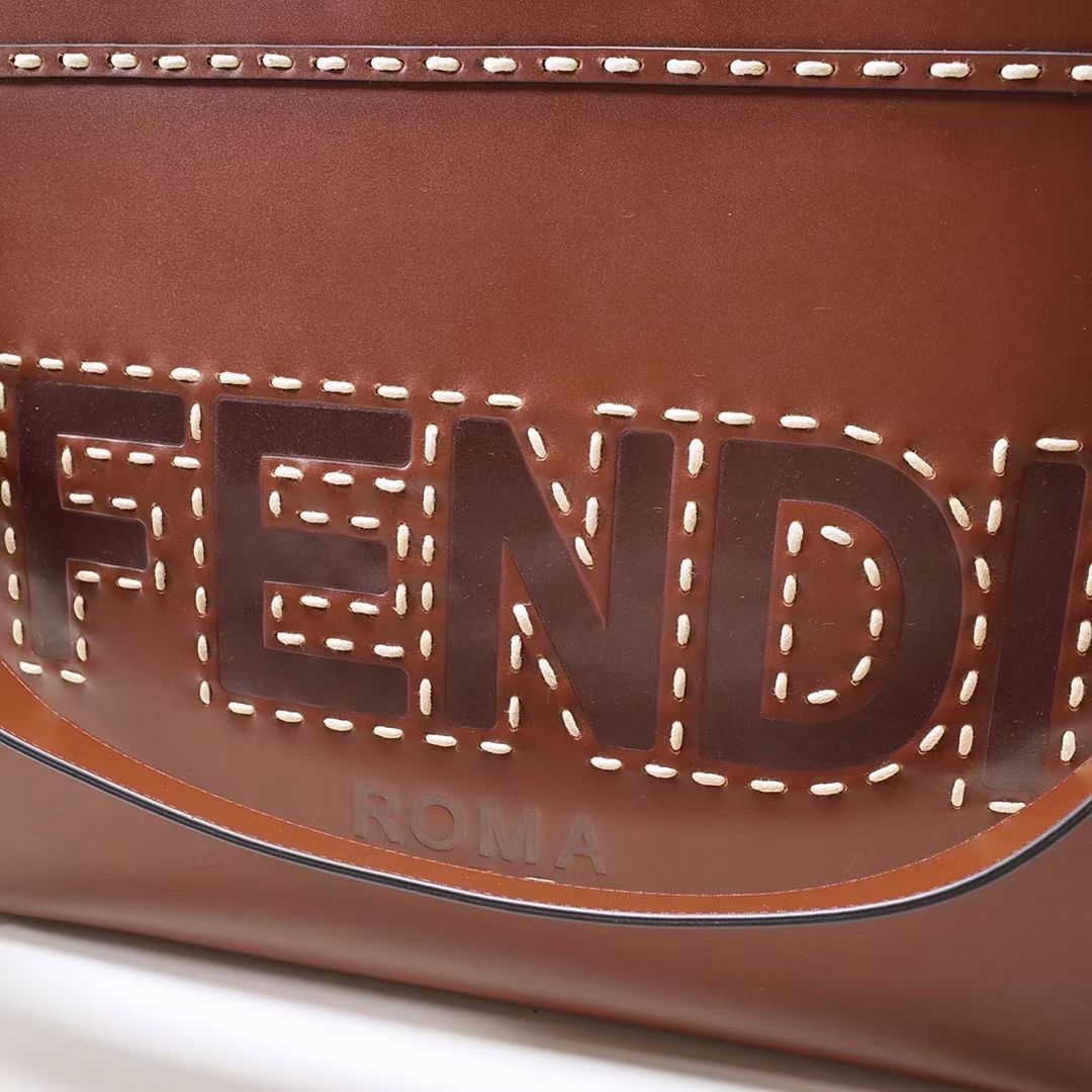 Fendi Sunshine Medium Dark Brown shopper purse - Image 8