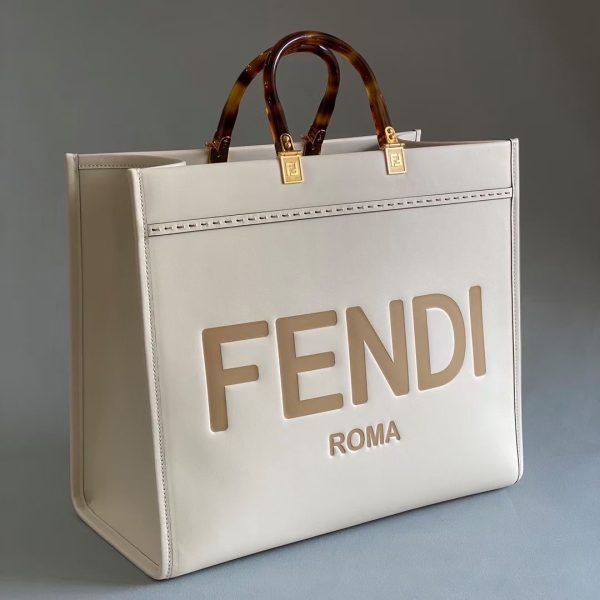 Fendi Sunshine Medium White shopper Bag