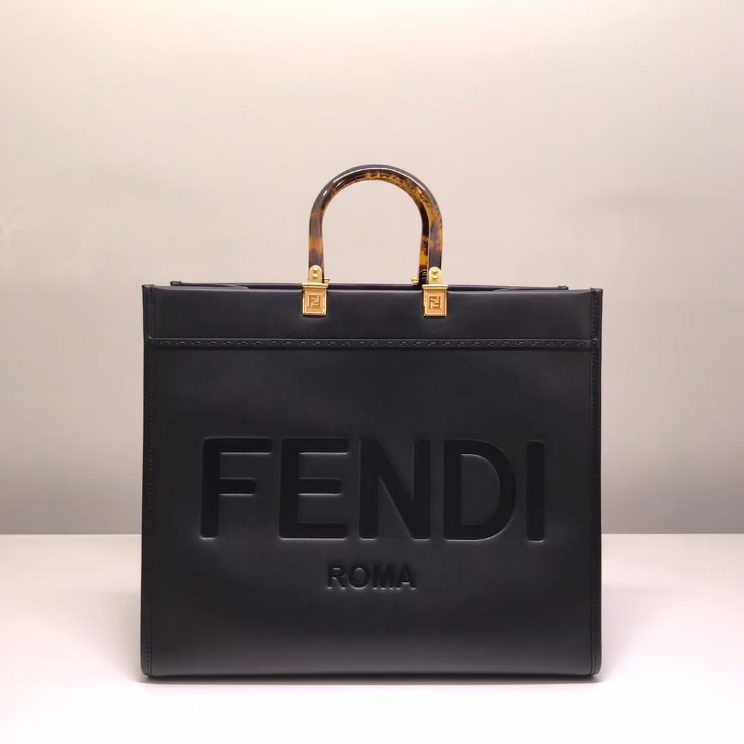 Fendi Sunshine Medium Black shopper Bag