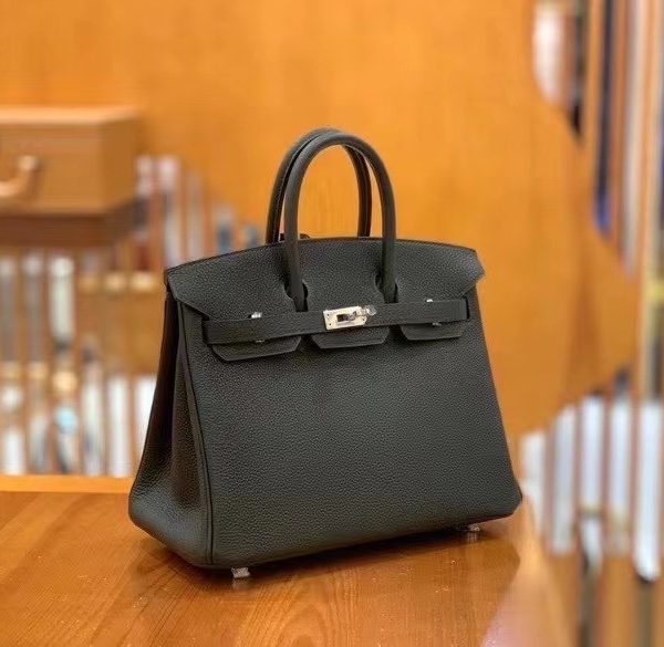 Hermes Birkin Black Togo Leather 25 Bag