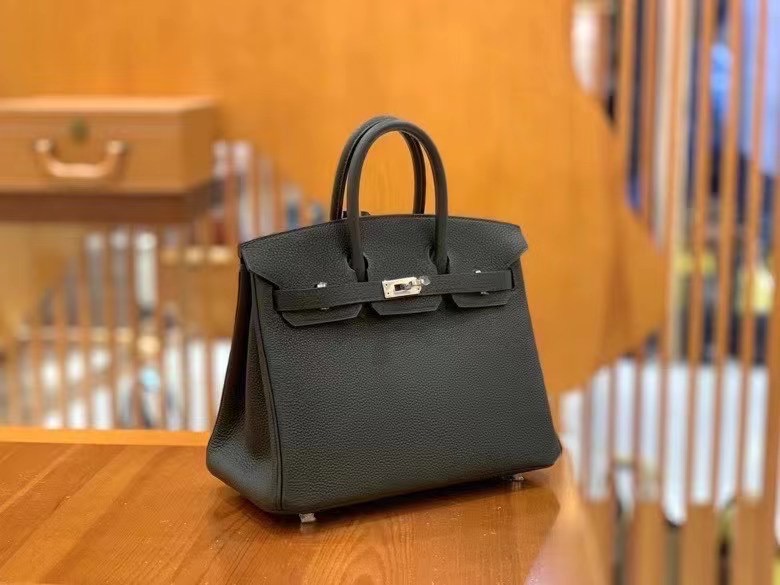 Hermes Birkin Black Togo Leather 25 Bag