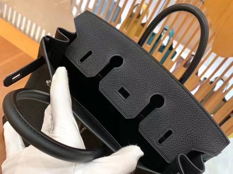 Hermes Birkin Black Togo Leather 25 Bag - Image 9