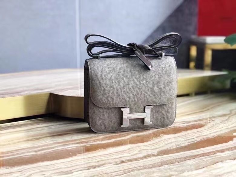 Hermes Gray Constance Mini 18 Bag - Replica Bags and Shoes online Store ...