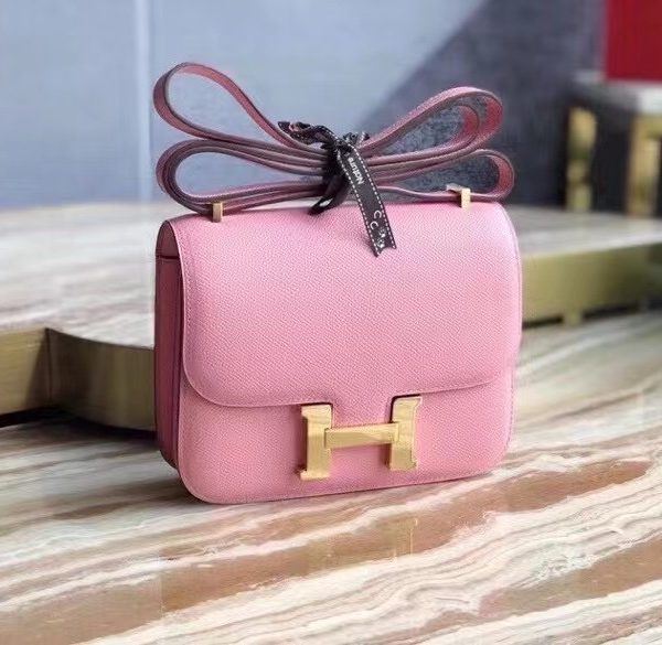 Hermes Pink Constance Mini 18 Bag