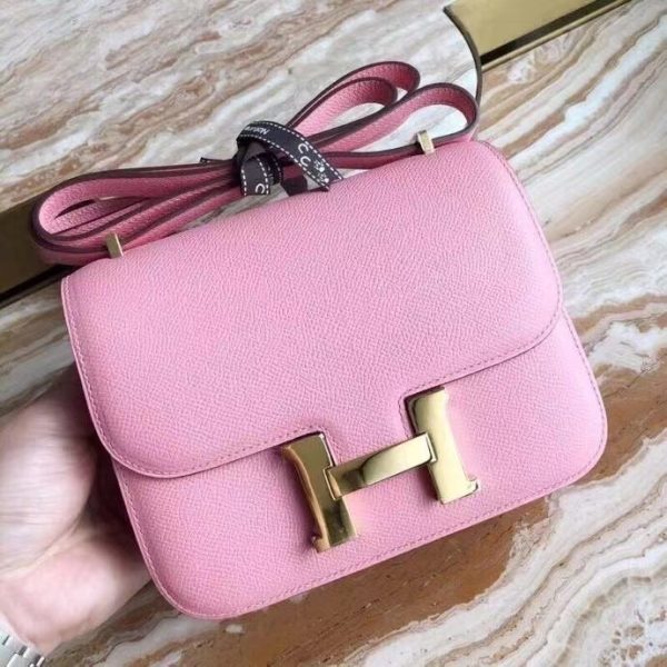 Hermes Pink Constance Mini 18 Bag - AlimorLuxury