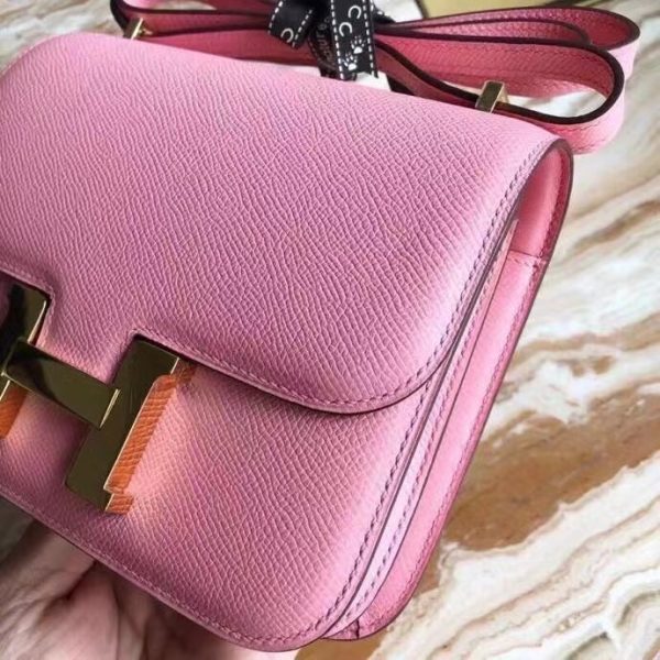 Hermes Pink Constance Mini 18 Bag - AlimorLuxury