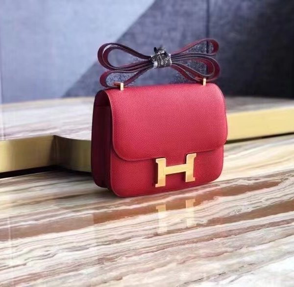 Hermes Red Constance Mini 18 bag