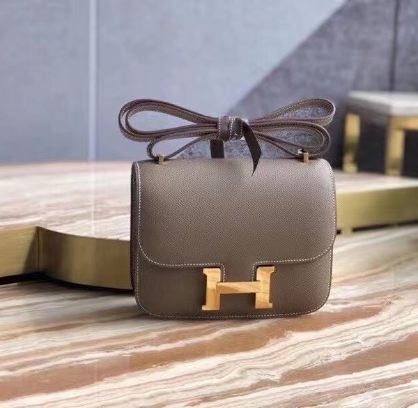 Hermes Taupe Brown Constance Mini 18 bag