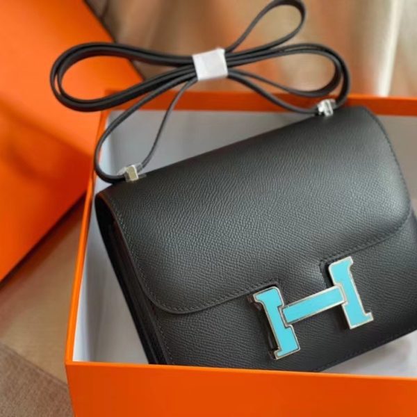 Hermes Black Constance Mini 18 bag