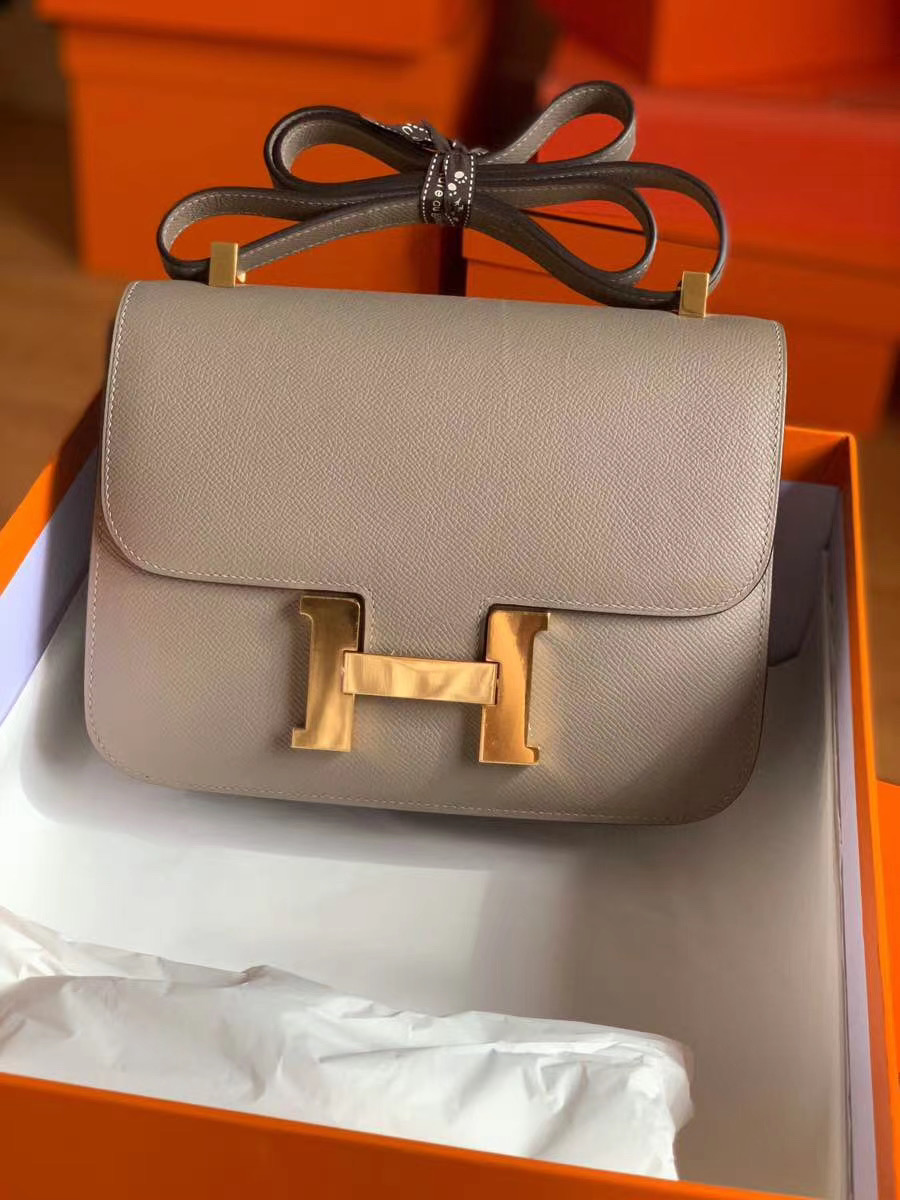 Hermes Taupe Brown Atoll Epsom Constance 24cm - Image 8