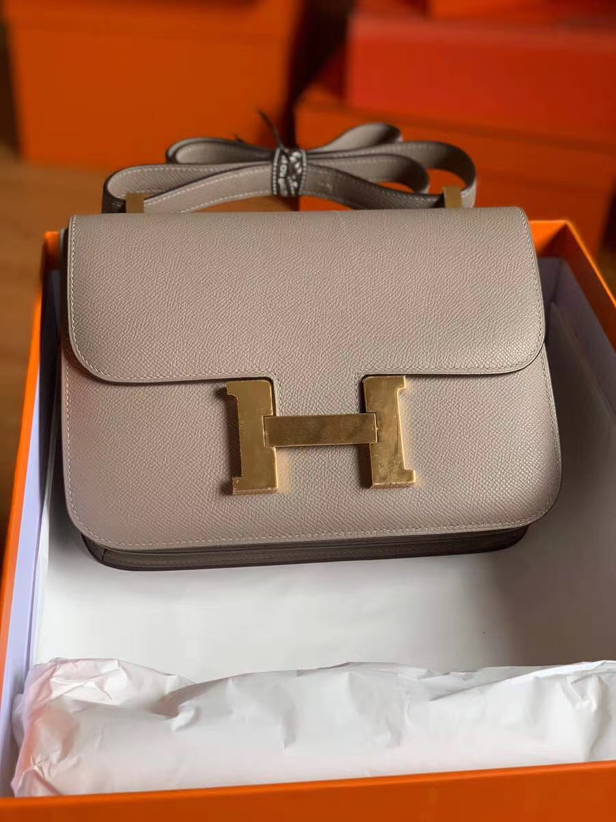Hermes Taupe Brown Atoll Epsom Constance 24cm - Image 9