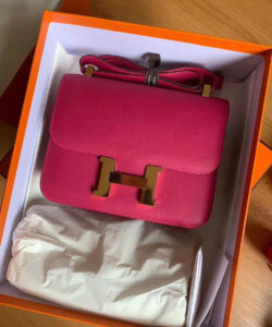 Hermes Red Atoll Epsom Constance 24cm