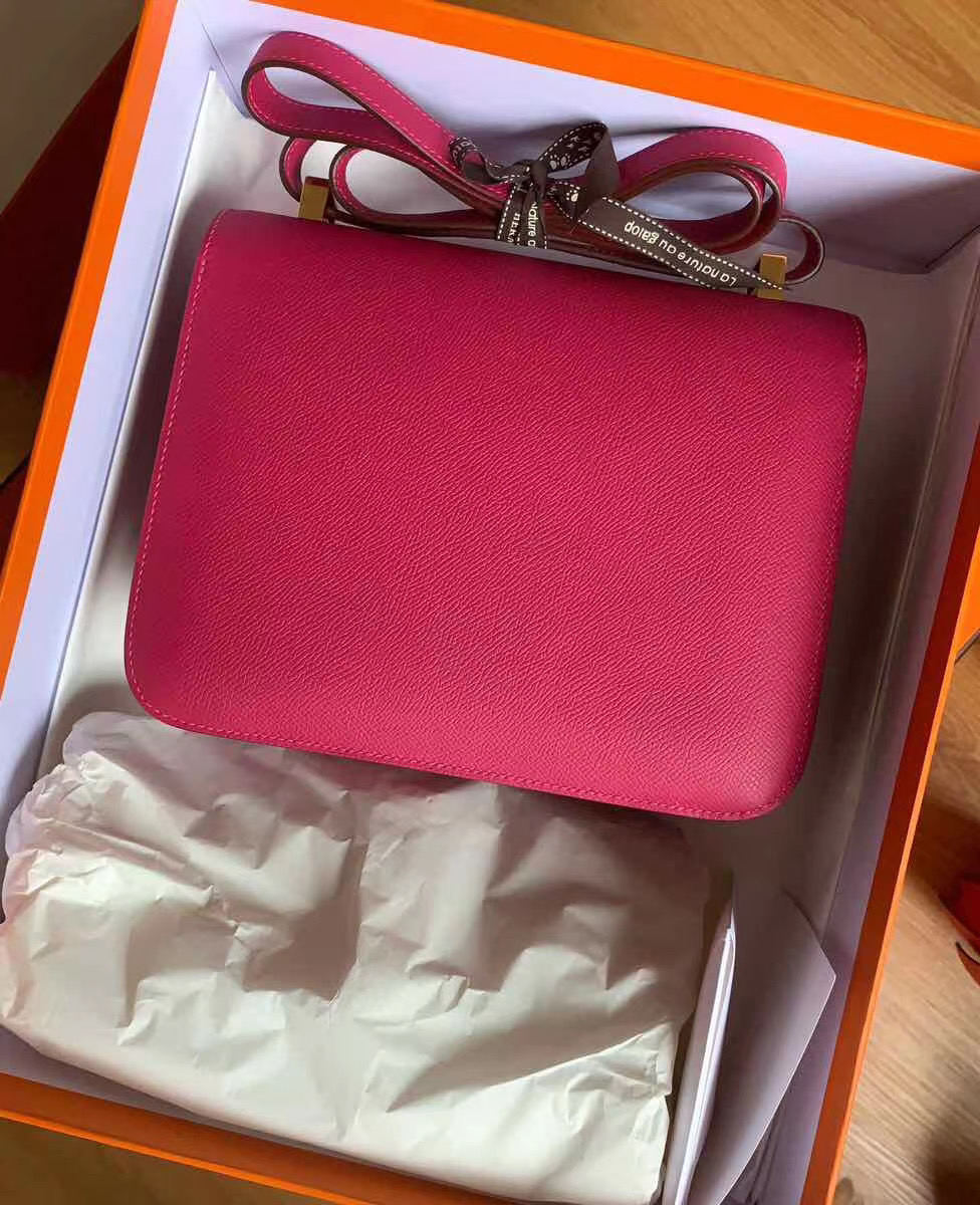 Hermes Red Atoll Epsom Constance 24cm - Image 2