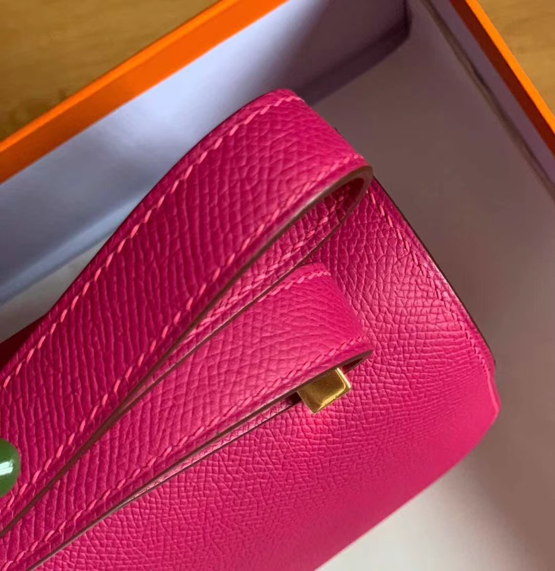 Hermes Red Atoll Epsom Constance 24cm - Image 5