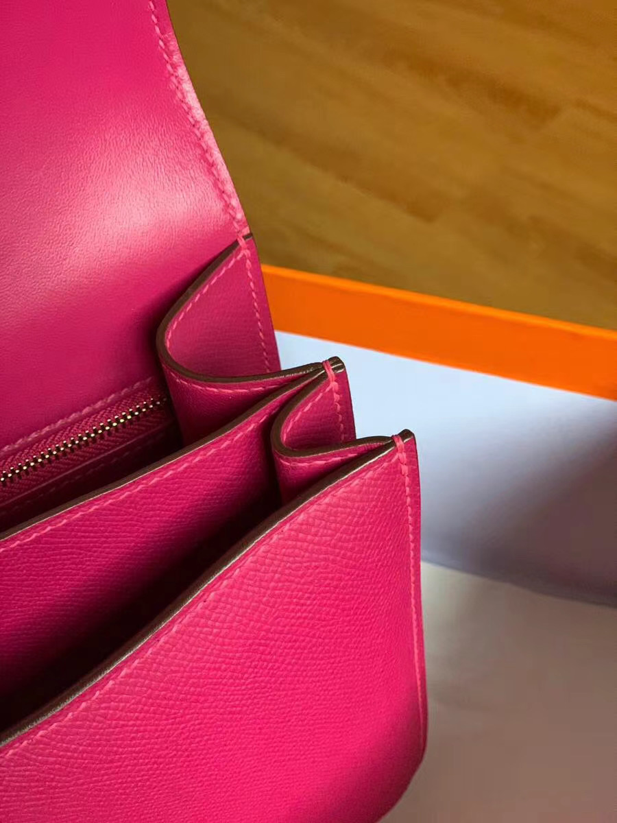 Hermes Red Atoll Epsom Constance 24cm - Image 8