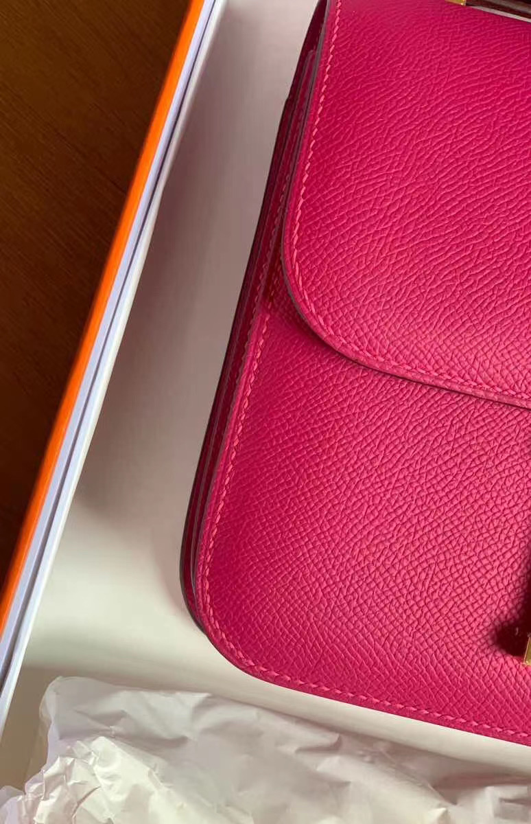 Hermes Red Atoll Epsom Constance 24cm - Image 9