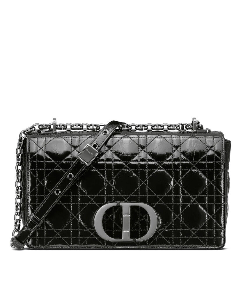 Christian Dior Medium Dior Caro Bag Black - AlimorLuxury