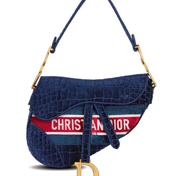 Christian Dior Saddle Bag Dark Blue