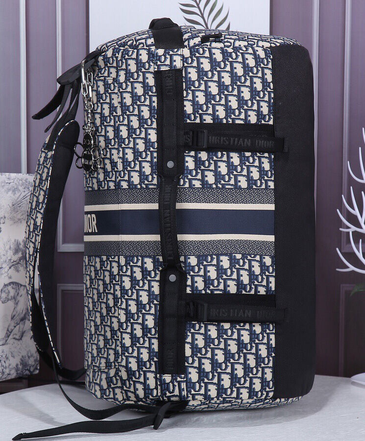 Christian Dior Large Diortravel Backpack Dark Blue AlimorLuxury