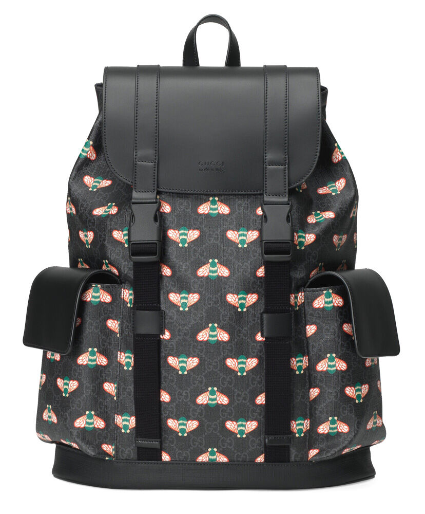 Gucci Bestiary Backpack With Bees Black - Replica Bags and Shoes online ...