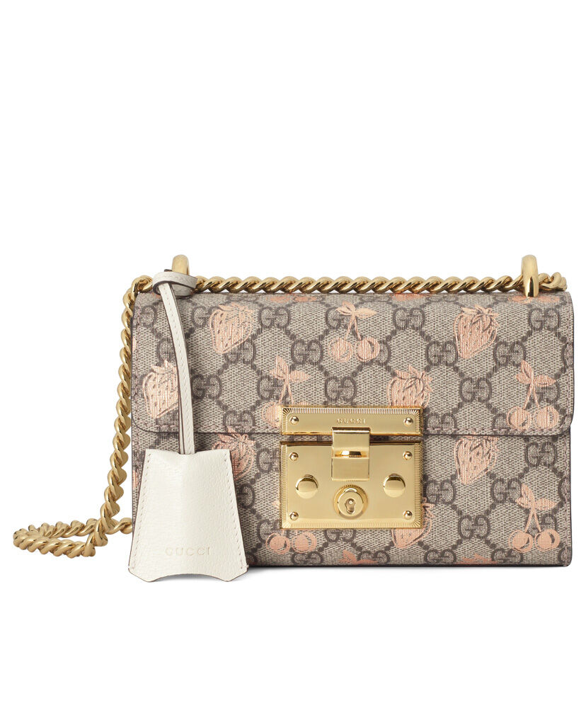 Gucci Padlock Small Berry Shoulder Bag 676238 Cream AlimorLuxury