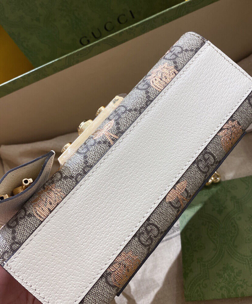 Gucci Padlock Small Berry Shoulder Bag 676238 Cream AlimorLuxury