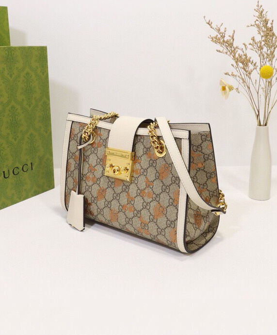Gucci Padlock Small Berry Tote Bag 498156 Cream AlimorLuxury