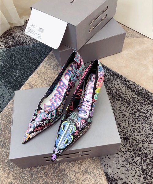 Balenciaga graffiti heels replica shoes
