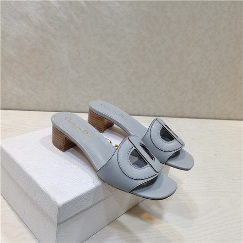 dior CD letters rhinestone slippers