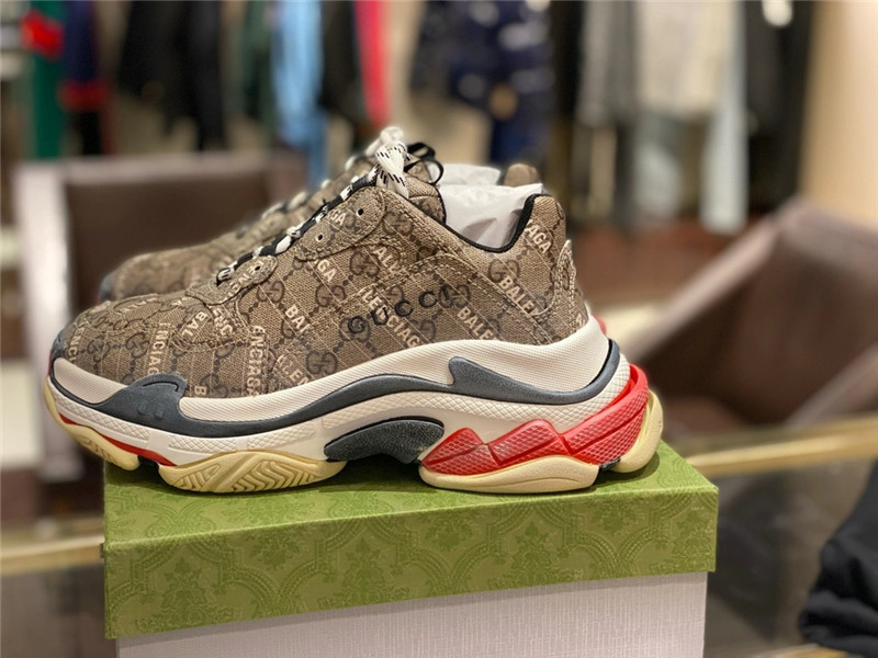 gucci x balenciaga the hacker project triple s beige sneakers - Image 3