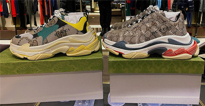 gucci x balenciaga the hacker project triple s beige sneakers - Image 5