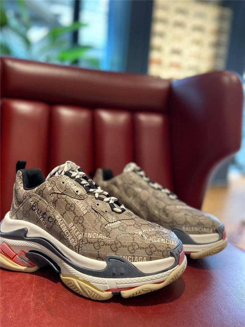 gucci x balenciaga the hacker project triple s beige sneakers - Image 6