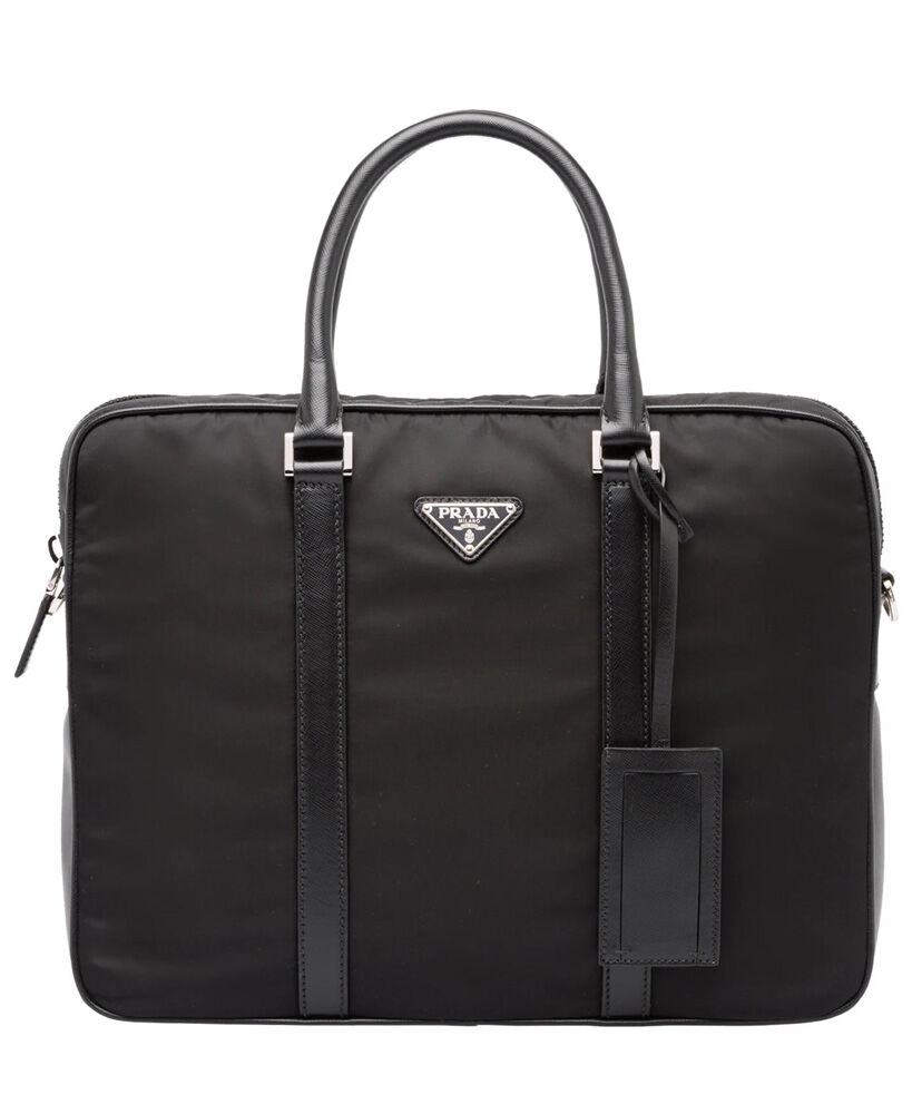 Prada Nylon Briefcase 2VE871 Black - Replica Bags and Shoes online ...