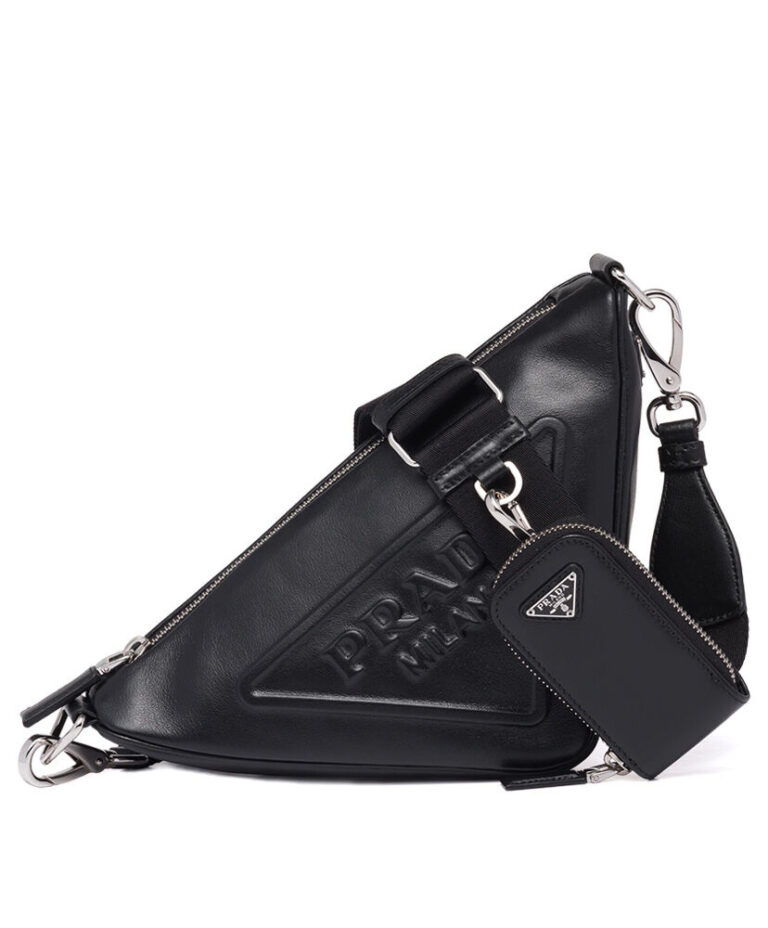 Prada Leather Triangle shoulder bag 1BH190 - AlimorLuxury