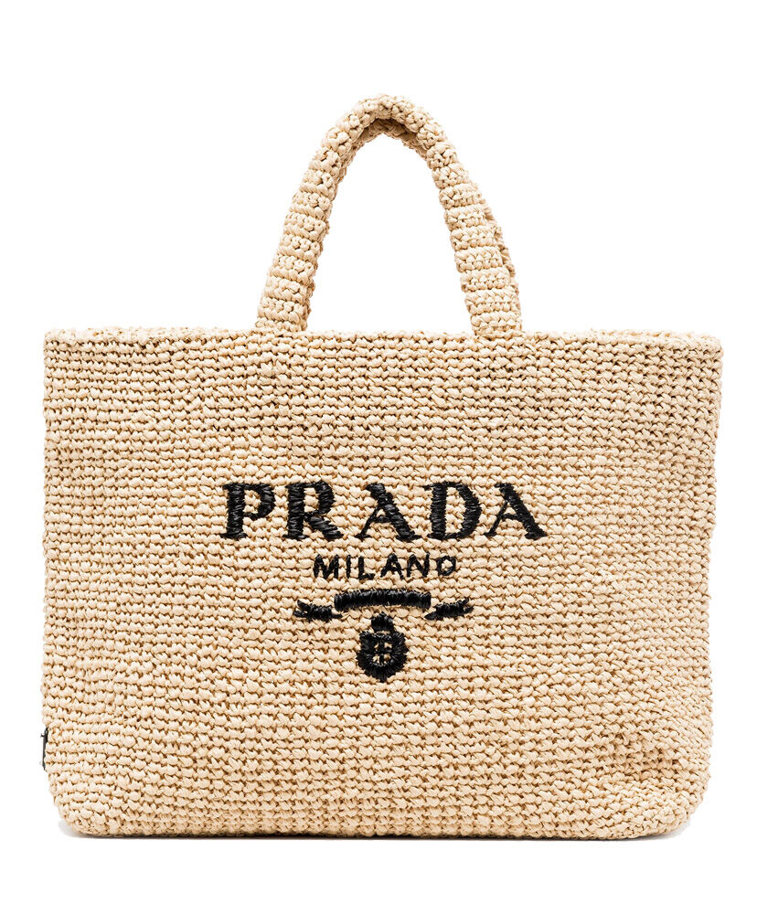 Prada Raffia Tote Bag Apricot - Replica Bags and Shoes online Store ...