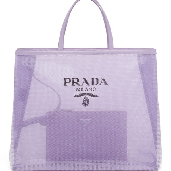 Prada Sequined mesh tote