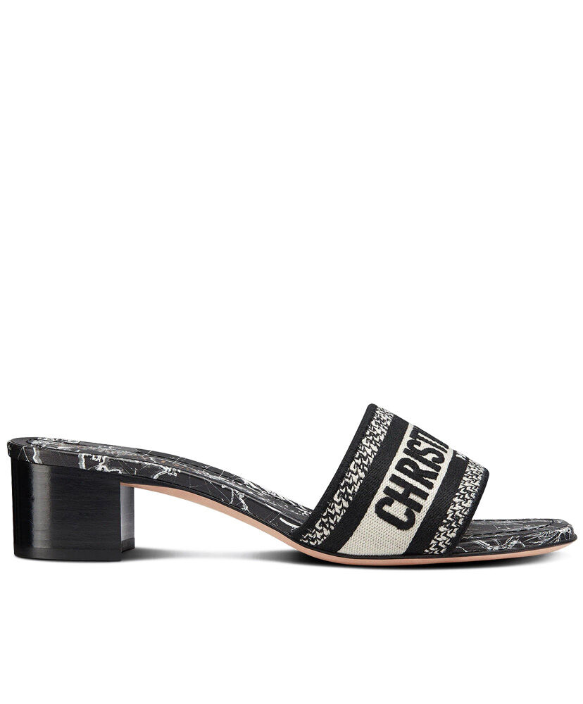 Christian Dior Women’s Dway Heeled Slide Black - Replica Bags and Shoes ...