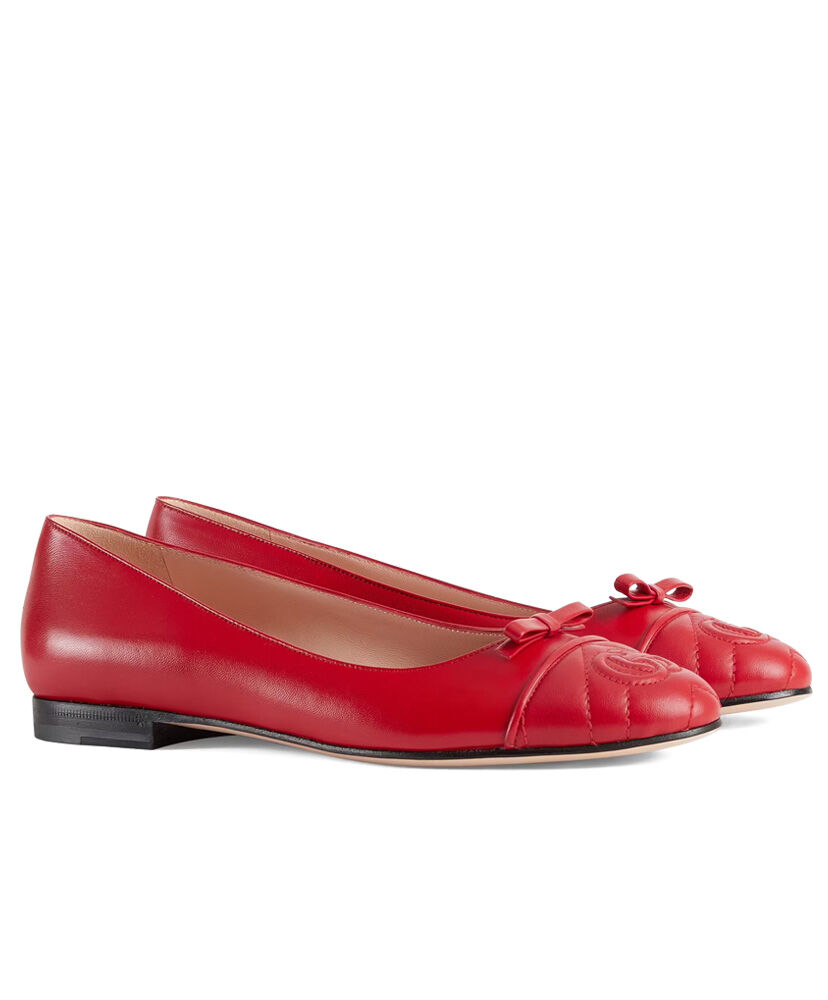Gucci Women’s Ballet Flat With Double G 680878 Red Replica Bags and