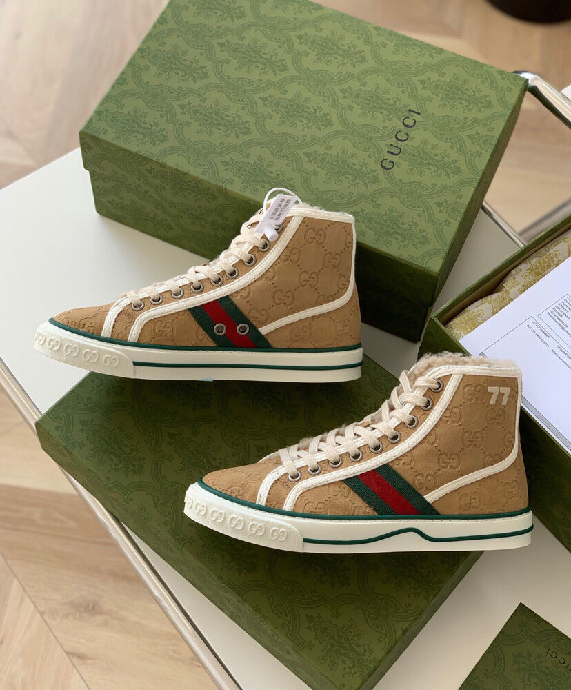 Gucci Unisex Tennis 1977 Sneaker 649327 Apricot - Image 8