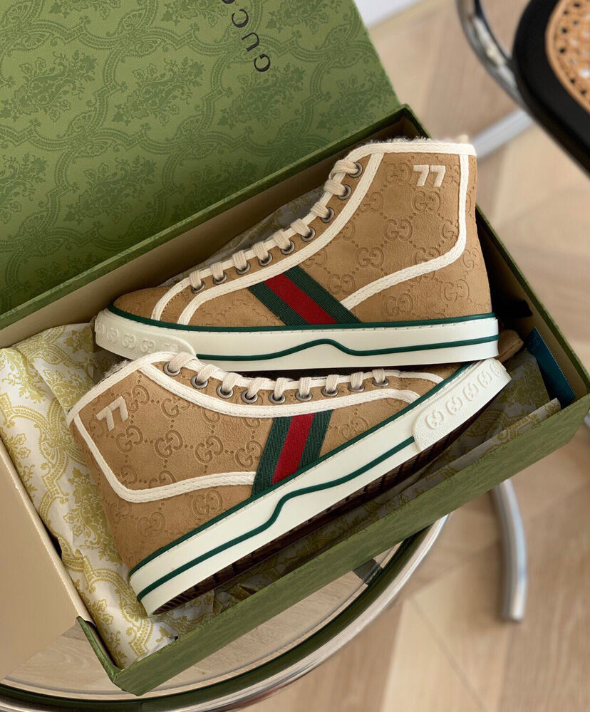 Gucci Unisex Tennis 1977 Sneaker 649327 Apricot - Image 9