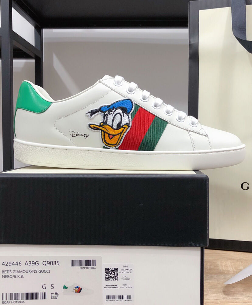 Gucci x Disney Unisex Donald Duck Ace sneaker White - Image 6