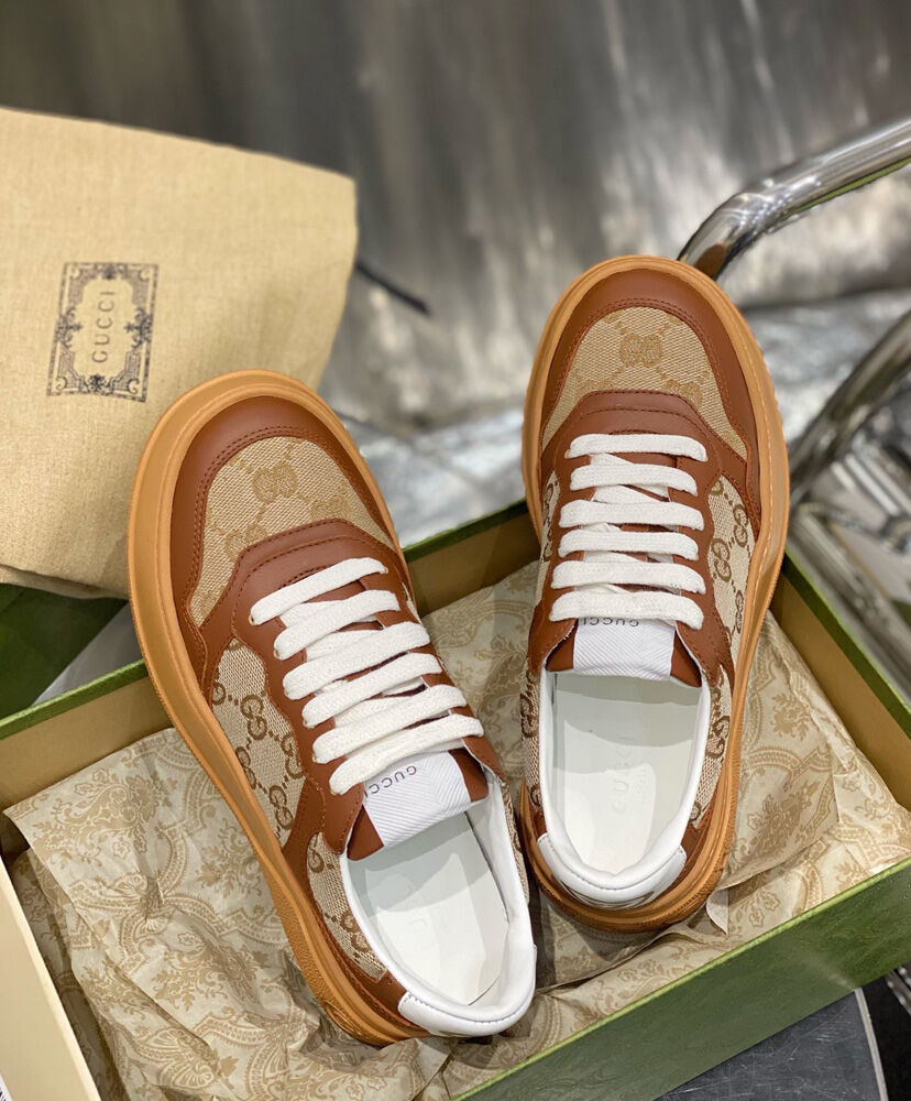Gucci Unisex GG Sneaker 676092 Coffee - Image 6