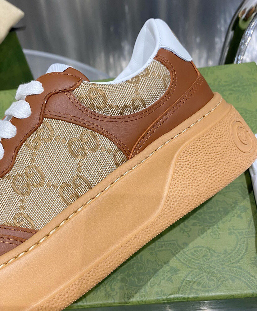 Gucci Unisex GG Sneaker 676092 Coffee - Image 9