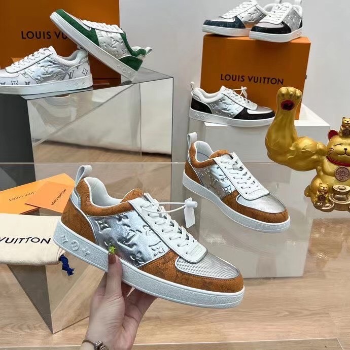 Louis Vuitton Trainer Men Shoes Coffee - Image 7