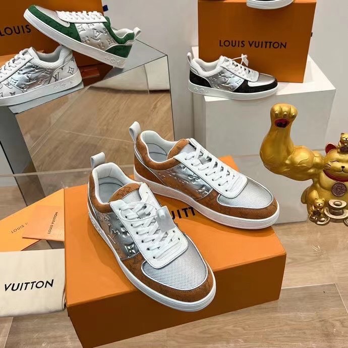Louis Vuitton Trainer Men Shoes Coffee - Image 8