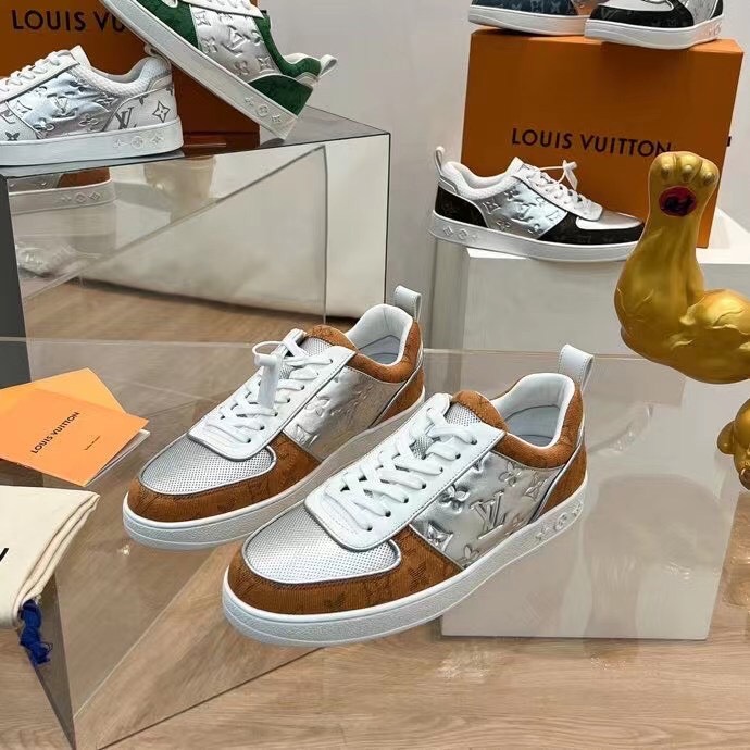 Louis Vuitton Trainer Men Shoes Coffee - Image 9