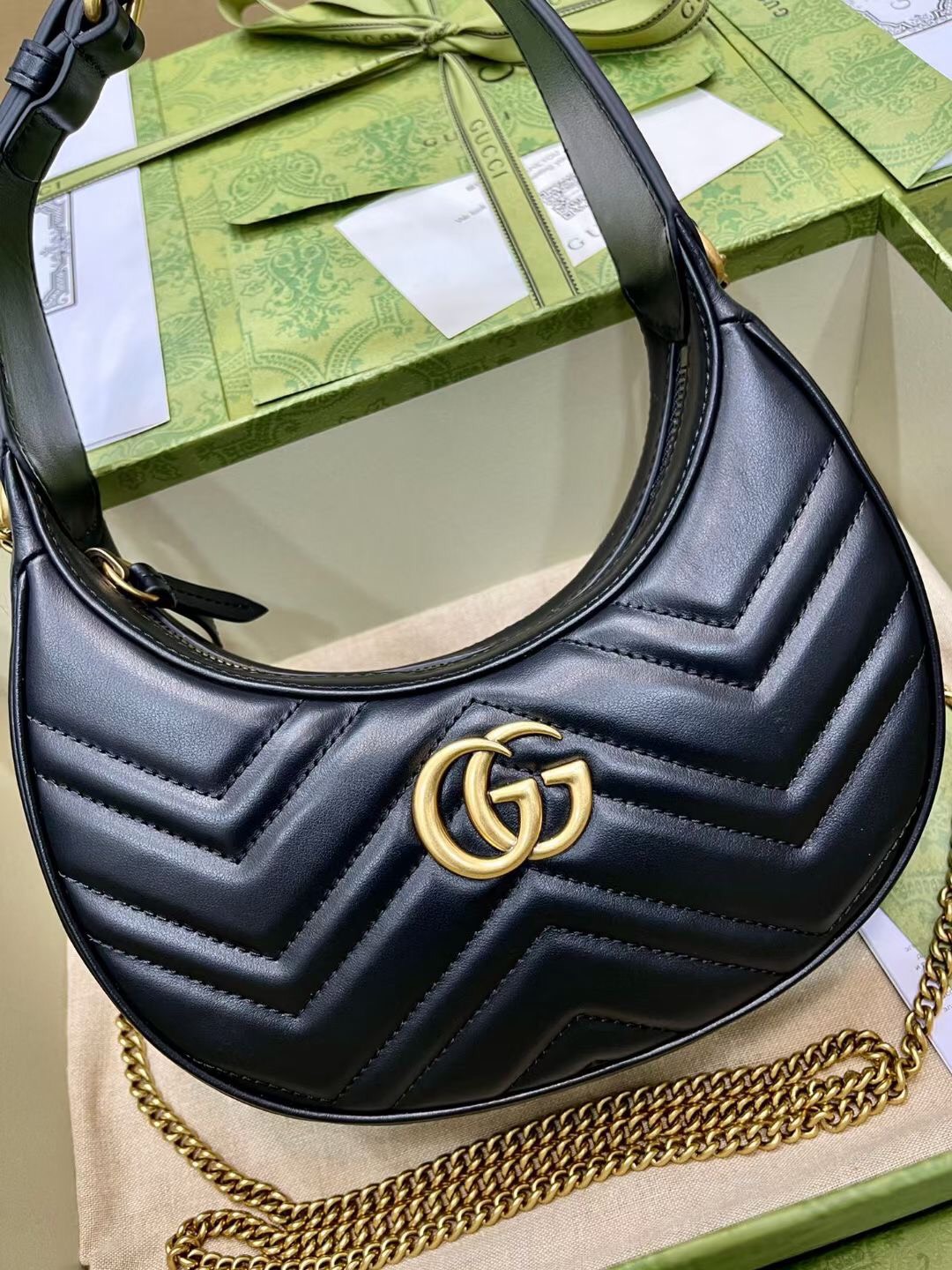Gucci GG Marmont Half Moon Shoulder Bag 699514 AlimorLuxury
